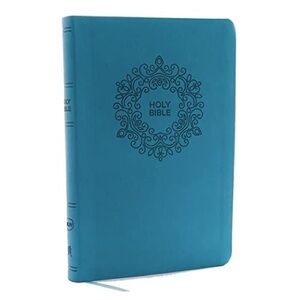 NKJV Value Large Print Thinline Bible Turquoise Leathersoft Words of Christ Red